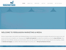 Tablet Screenshot of persuasionmarketingandmedia.com